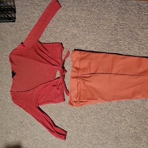 Capris sz 8 and jacket sz L (fits like M)